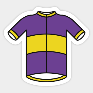 Purple & Yellow Cycling Jersey Pattern Sticker